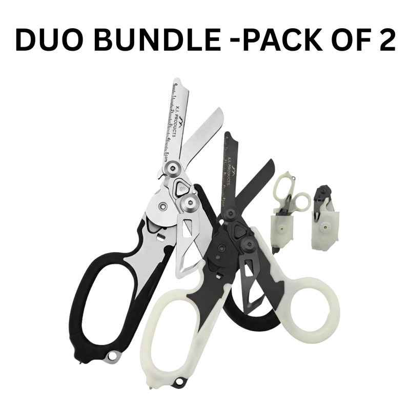 6-in-1 Foldable Trauma Shears (Carbon Duo) X.I. Products