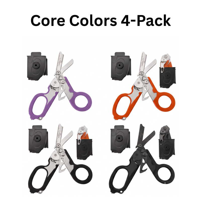 6-in-1 Foldable Trauma Shears (Core Colors 4-Pack) X.I. Products