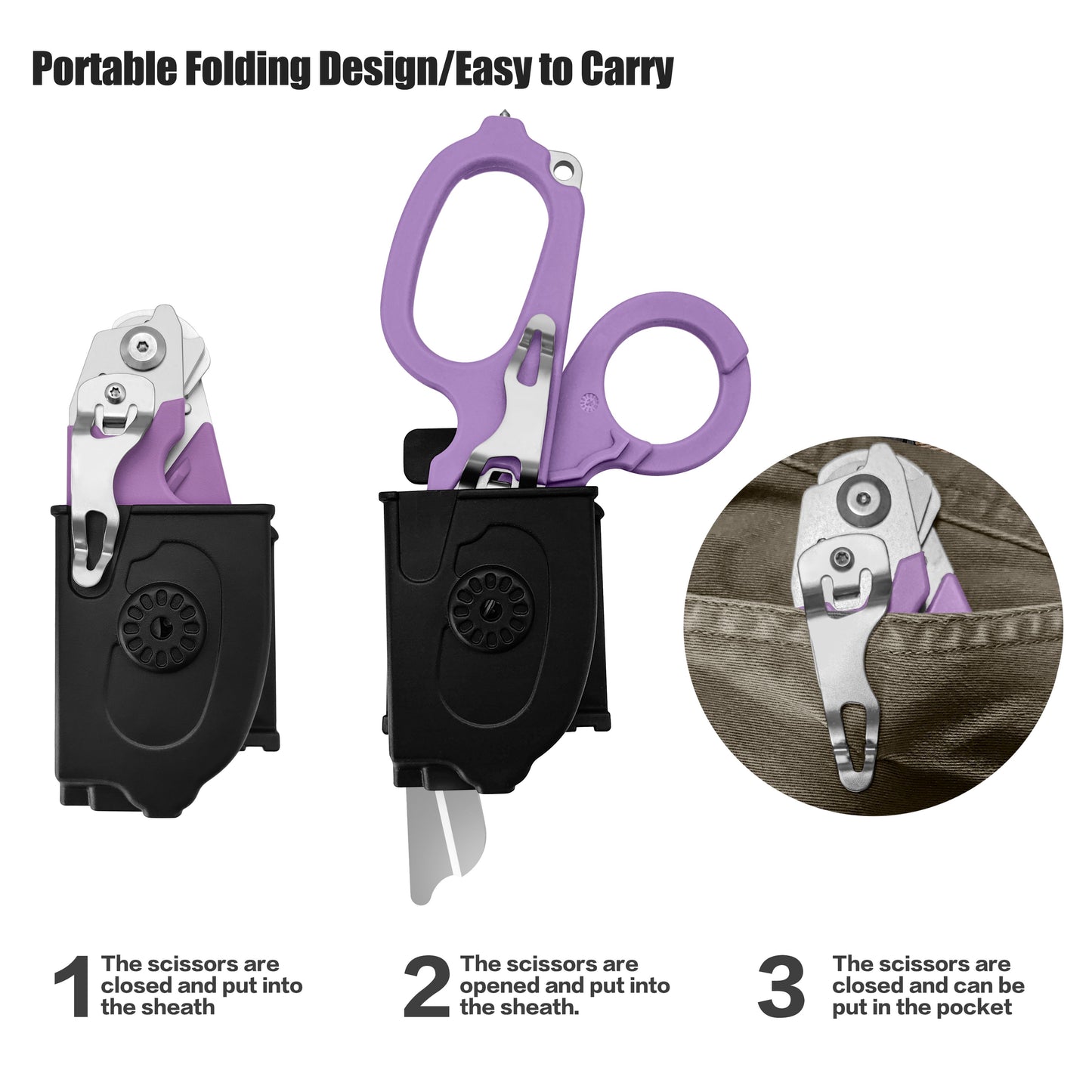 6-in-1 Trauma Shears (Purple)