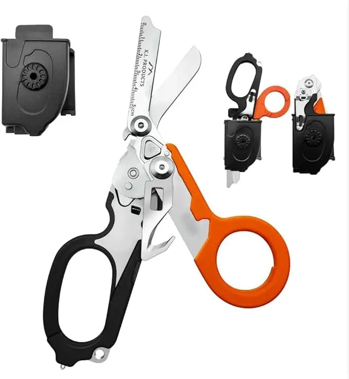 6-in-1 Trauma Shears (Orange and Black) X.I. Products