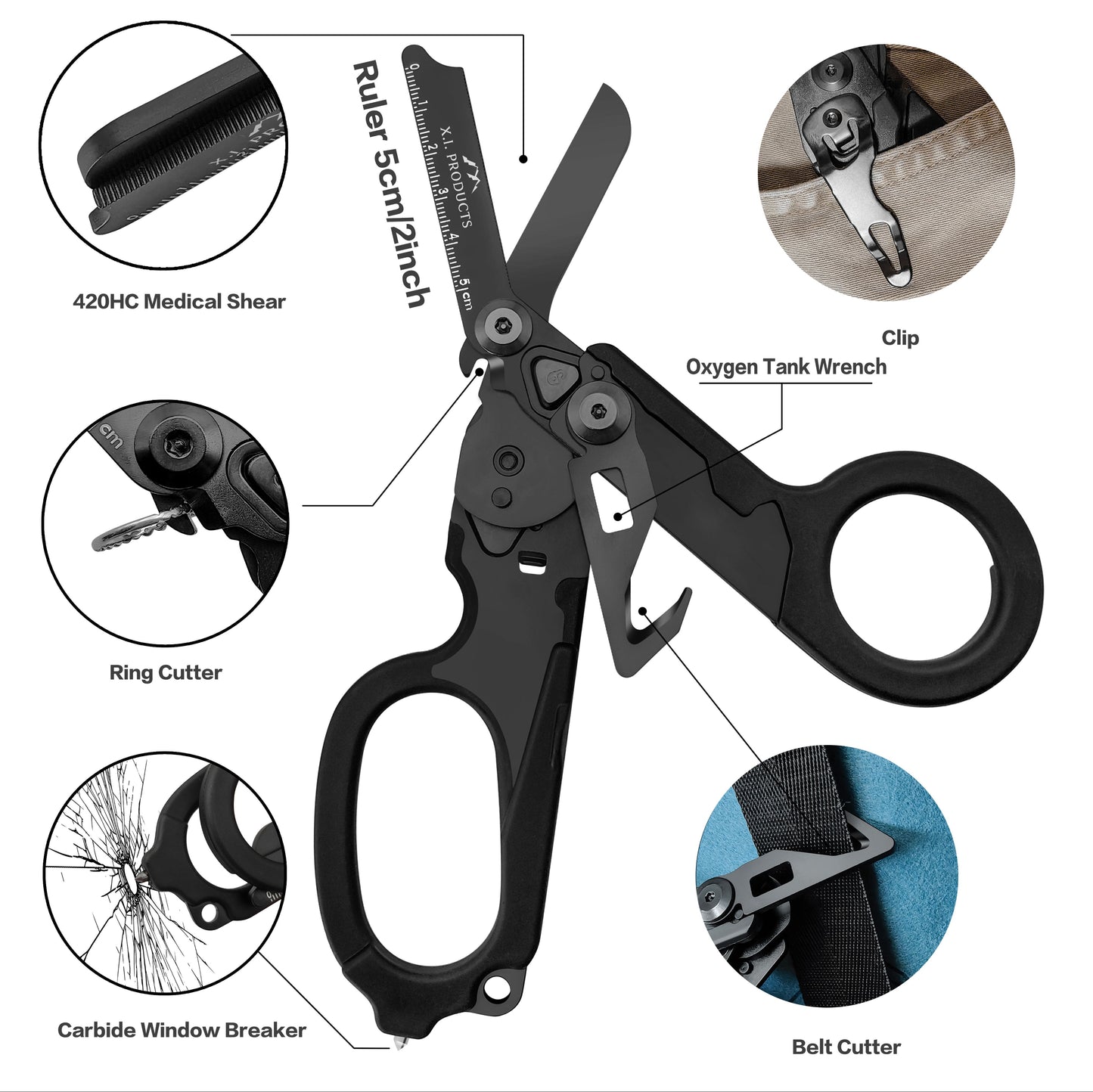 6-in-1 Trauma Shears (Carbon)