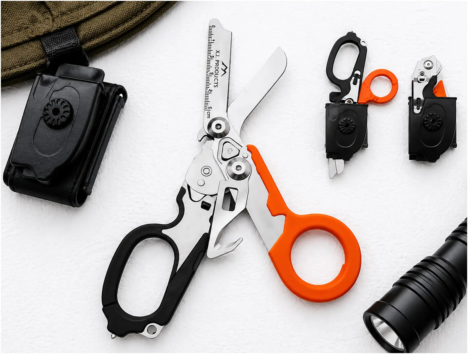 6-in-1 Trauma Shears (Orange and Black) X.I. Products