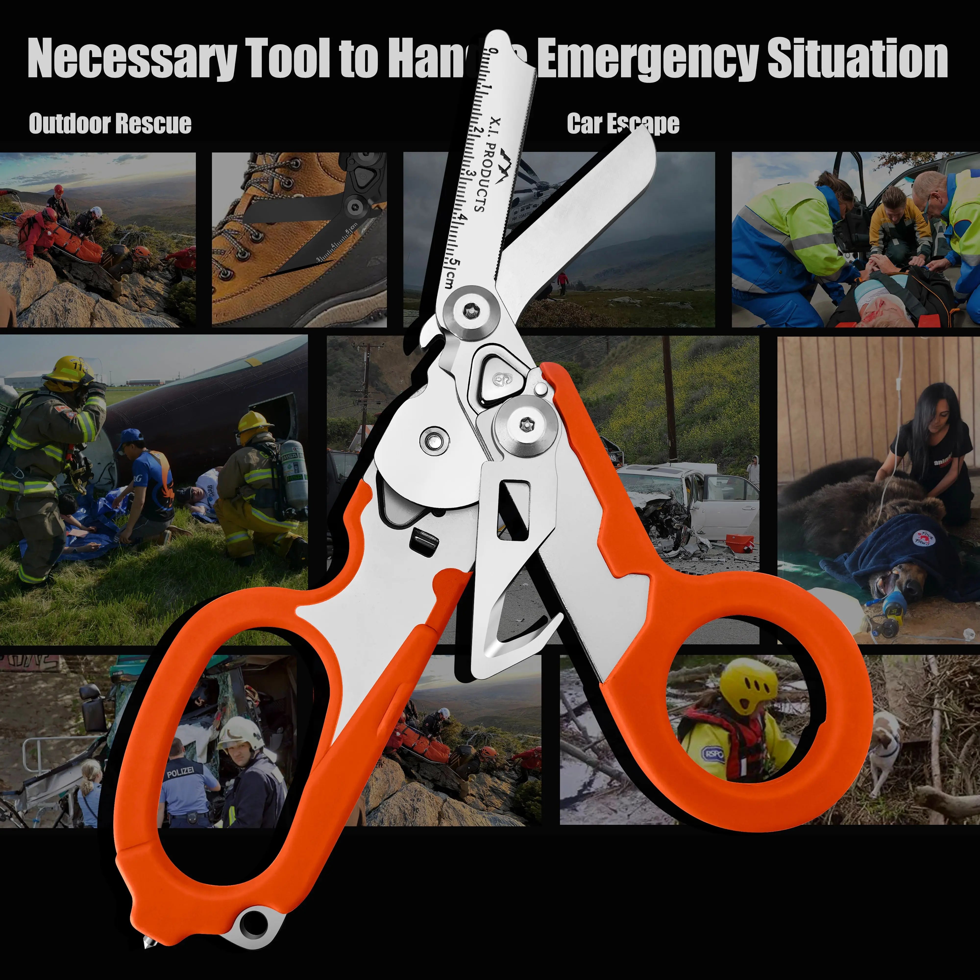 6-in-1 Trauma Shears (Orange) X.I. Products