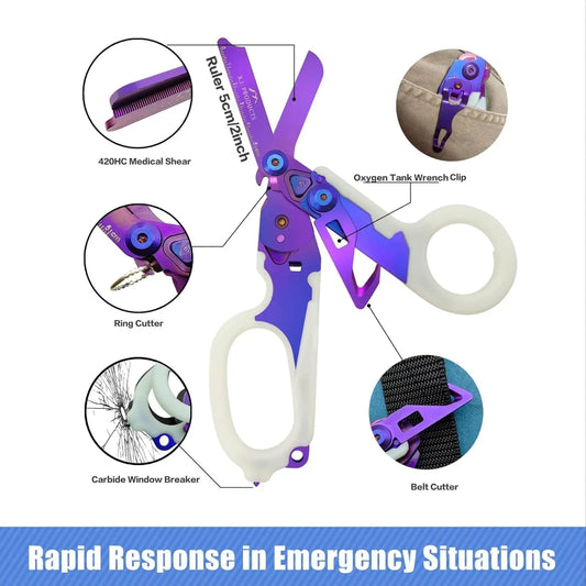 6-in-1 Trauma Shears (Purple Luminous) X.I. Products