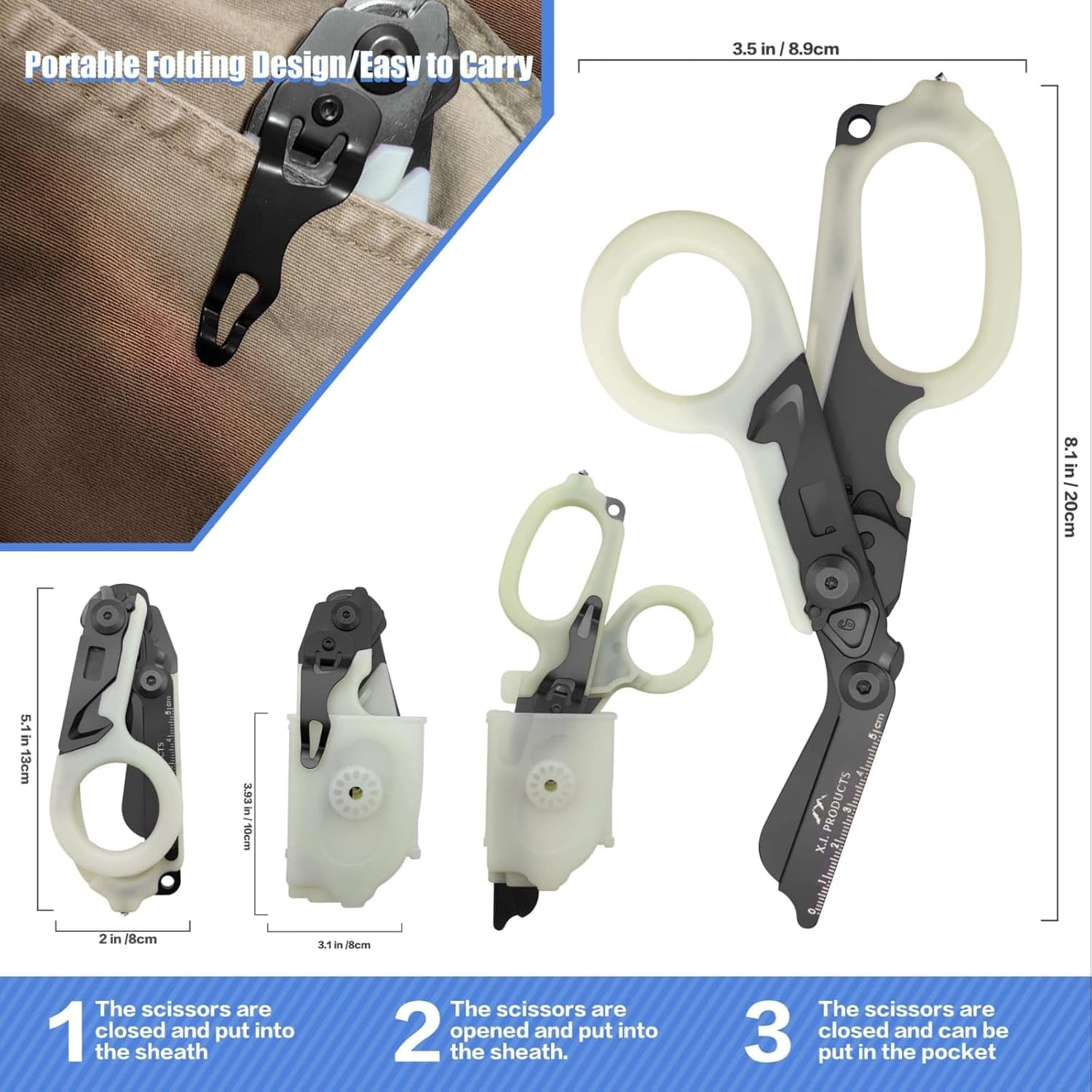 6-in-1 Trauma Shears (Luminous) X.I. Products