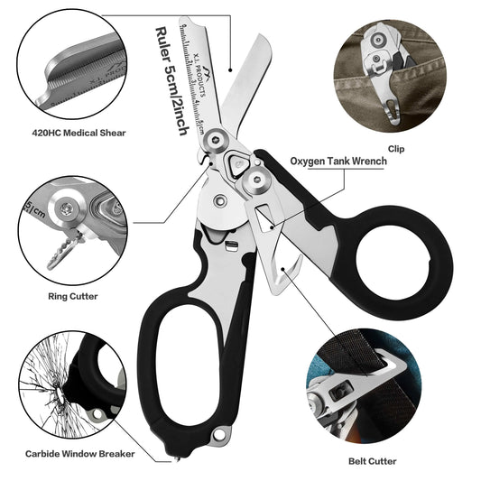 6-in-1 Trauma Shears (Black) X.I. Products